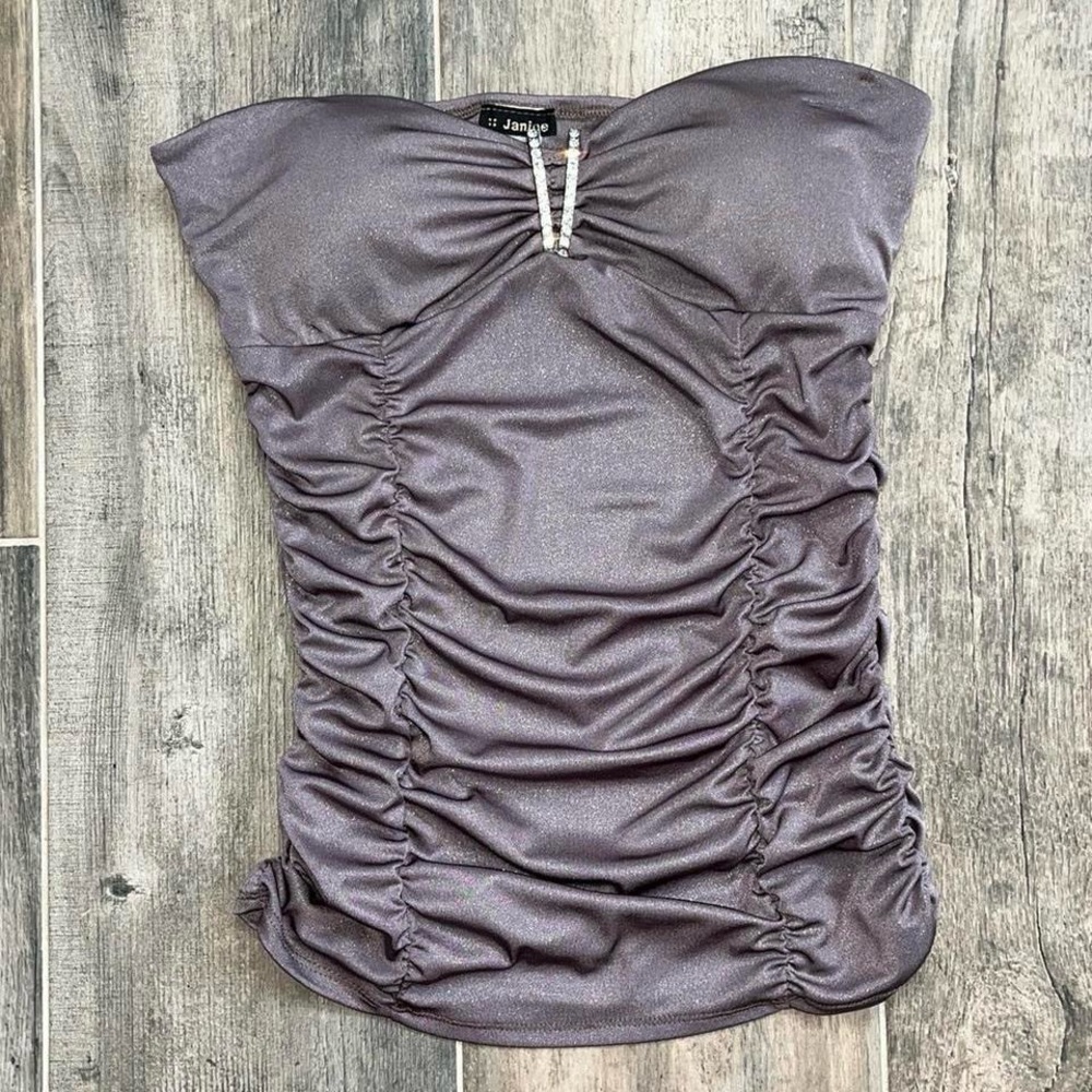 Janice Y2K Body-Con Tube Top Blouse